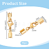 30Pcs 304 Stainless Steel Lobster Claw Clasps with Cord Ends STAS-PH0007-10G-2