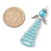 Beaded Angel Charms PALLOY-MZ00441-03-2