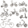 72Pcs 9 Styles Tibetan Style Alloy Pendants TIBEP-SC0003-26-1