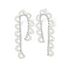 Brass Rhinestones Stud Earrings AJEW-D307-01P-2