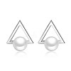 Brass Stud Earrings EJEW-BB42353-A-1