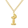 304 Stainless Steel Clear Cubic Zirconia Heart & Letter Pendant Curb Chain Necklaces for Women NJEW-FS00012-27I-1