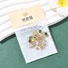 SHEGRACE Brass Pave Cubic Zirconia Flat Round Connector Charms XGRQ2O731-435G-6