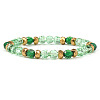 Glass & Brass Beads Stretch Bracelets for Women BK9964-6-1