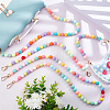  4Pcs 4 Style Acrylic Frosted Beaded Bag Strap AJEW-PH0018-23-5