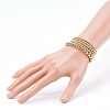 Round Brass Beaded Stretch Bracelets BJEW-JB05982-5