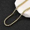 3MM Brass Rondelle Link Chain Necklaces X-NJEW-M108-12G-1