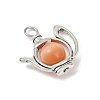 Alloy Cat Eye Pendants PALLOY-JF04105-4