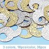 Fingerinspire 30Pcs 3 Colors Environmental Protection Electroplating Brass Pendants KK-FG0001-03-4