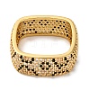 Rack Plating Square Brass Cubic Zirconia Rings for Women RJEW-S242-06G-3