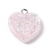 Transparent Resin Pendants RESI-C029-01B-2