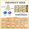 2 Sets 2 Styles DIY Wood Pendants WOOD-CJ0002-28-8