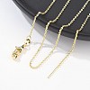 Brass Cable Chain Necklaces NJEW-E151-03G-3