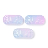 Spray Painted Transparent Glass Connector Charms X1-GLAA-H035-06G-1