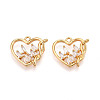 Brass Micro Pave Cubic Zirconia Pendants KK-N261-116A-G-1