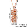 Brass Cubic Zirconia Long Tassel Pendant Necklaces for Fashionable Statement Style DV3387-11-1