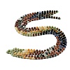 Synthetic Goldstone & Natural Tiger Eye & Golden Sheen Obsidian & Sodalite & Chinese Southern Jade & Yellow Aventurine & Sesame Jasper & African Bloodstone Beads Strands G-H333-03F-3