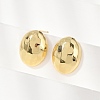 Oval Brass Stud Earrings EJEW-H154-09C-G-3