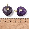 Natural Amethyst Pendants G-B180-03G-07-3