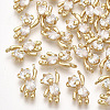 Brass Cubic Zirconia Charms X-KK-T035-117G-1