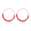 Bohemia Style Colorful Clay Beads Hoop Earrings JQ3310-4-1