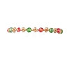 Christmas Handmade Glass Seed & Glass Braided Bead Bracelet BJEW-MZ00249-01-3