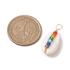 2Pcs 2 Colors Natural Shell Pendants PALLOY-JF02689-2