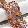 Natural Citrine & Amethyst Beads Strands G-H074-C01-03-2