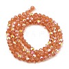 Baking Painted Transparent Glass Beads Strands DGLA-A034-J4mm-B01-2