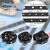 ARRICRAFT 3 Styles Brass Round & Square & Imitation Pearl Stud Black PU Leather Trimmings DIY-AR0003-78-2