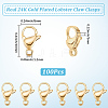 100Pcs 304 Stainless Steel Lobster Claw Clasps STAS-BBC0009-39B-G-2