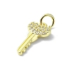 Brass Micro Pave Claer Cubic Zirconia Charms KK-H475-50G-04-2