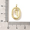 Brass Micro Pave Cubic Zirconia Pendants ZIRC-P123-01G-F02-3