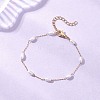 Plastic Pearl Oval Bead Link Bracelets BJEW-JB12603-2