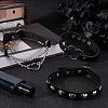 3Pcs 3 Styles Punk-style Imitation Leather Chocker Necklaces NJEW-CL0001-25-4