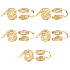 10Pcs Stainless Steel Spiral Pad Cuff Earrings EJEW-HS0001-03G-1