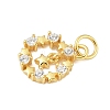 925 Sterling Silver Micro Pave Clear Cubic Zirconia Star Ring Charms STER-S011-05G-2