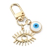 Evil Eye Resin Pendant Decorations for Women KEYC-WH0032-24B-1