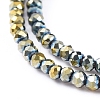 Electroplate Glass Beads Strands X-EGLA-F149-FP-09-3