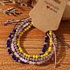 Handmade Summer Vacation Style Synthetic Quartz Braided Beaded Bracelet Sets for Women Girl LE3728-7-1