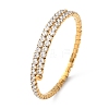 304 Stainless Steel Micro Pave Cubic Zirconia Open Cuff Bangles for Women BJEW-K293-04B-G-4