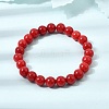 8MM Natural Dyed White Jade Round Beaded Stretch Bracelets for Women GG-CBA3F02-12A-1