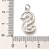 Brass Micro Pave Clear Cubic Zirconia Pendants KK-G521-01P-S-3