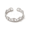 Non-Tarnish 304 Stainless Steel Crown Open Cuff Ring for Women RJEW-E066-08P-2