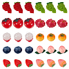 30Pcs 10 Styles Resin Fruit Miniature Ornaments DJEW-WR0001-12-1