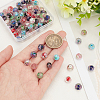 80Pcs 8 Colors Handmade Gold Sand Lampwork Beads LAMP-PH0001-24-3