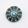 Nickel Free & Lead Free Zinc Alloy Rhinestone Flat Round Jewelry Snap Buttons SNAP-G001-34A-FF-1