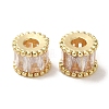 Rack Plating Brass Pave Clear Cubic Zirconia Beads KK-M285-29G-2
