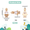 DICOSMETIC 20Pcs Brass Micro Pave Clear Cubic Zirconia Charms KK-DC0001-61-2