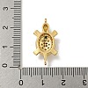 Brass Pave Clear Cubic Zirconia Sea Animal Connector Charms KK-N254-128G-3